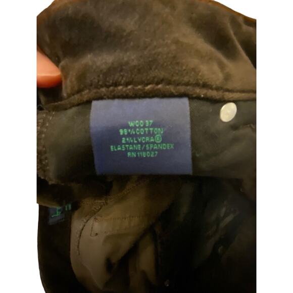 Boden Brown Velvet Straight Leg Trousers 12R Cotton With Stretch Fab Condition - Picture 12 of 13